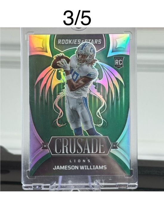 Panini Other - 2022 Jameson Williams Crusade Rookie #3/5 Panini Rookies & Stars Detroit SSP